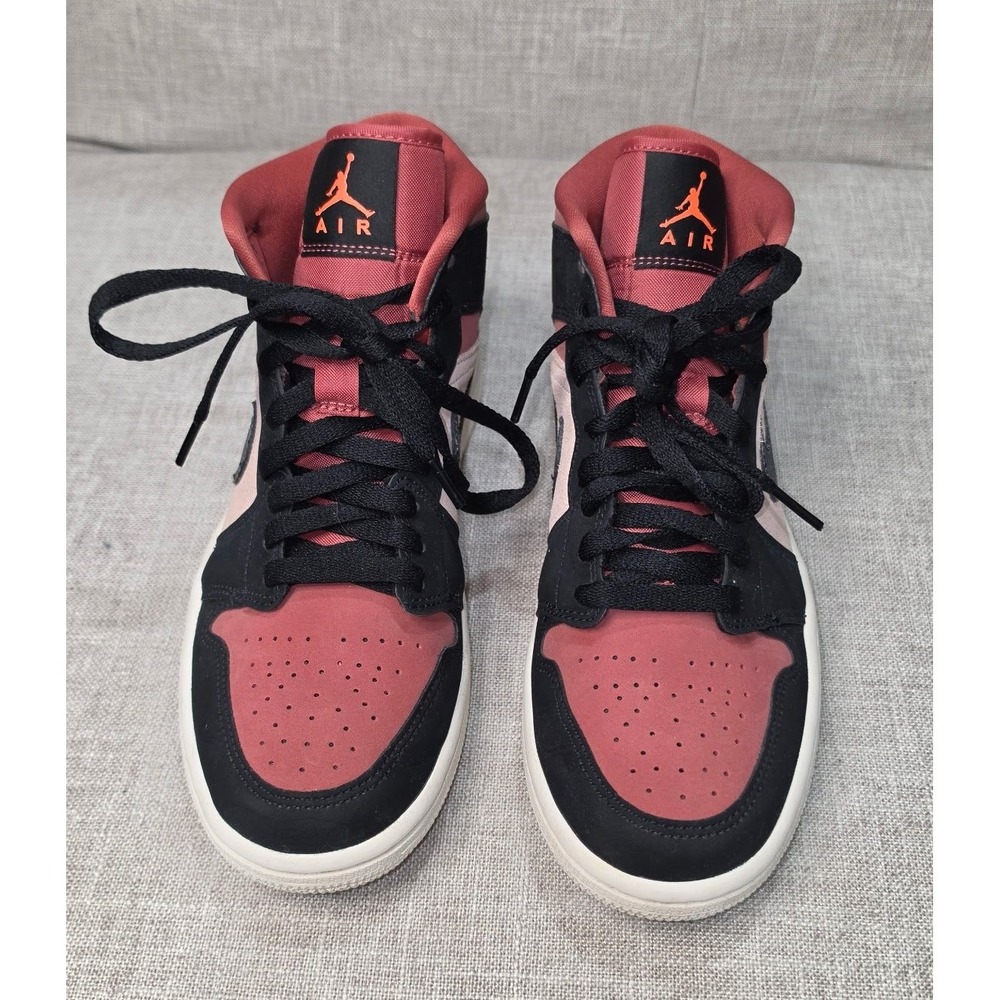 Nike Air Jordan 1 Mid Canyon Rust Womens Sneakers BQ6472-202 Black Pink 8
